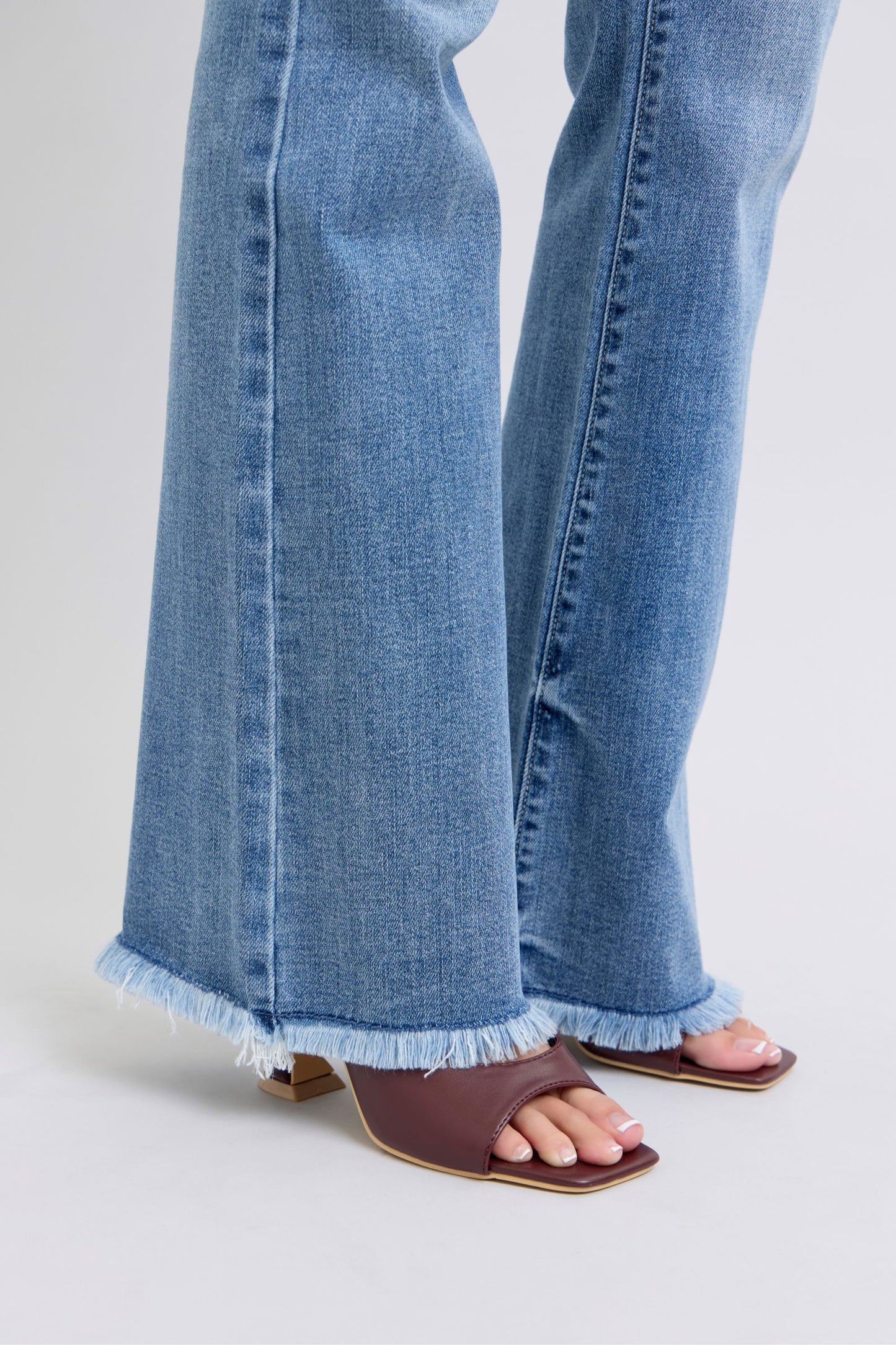 Judy Blue Full Size Raw Hem High Rise Bootcut Jeans - Danielle and Jason Baker LLC - Danielle Baker's Boutique