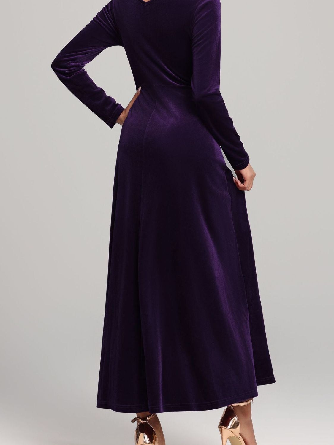 Square Neck Long Sleeve Velvet Dress - Danielle and Jason Baker LLC - Danielle Baker's Boutique