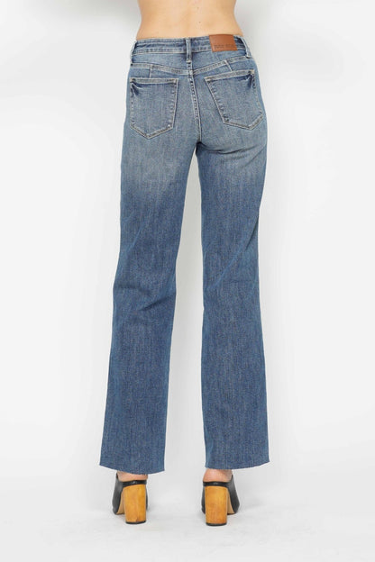 Judy Blue Full Size Tummy Control Straight Jeans - Danielle and Jason Baker LLC - Danielle Baker's Boutique