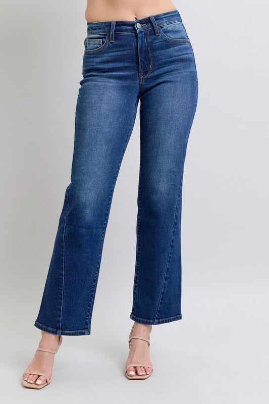 Judy Blue Full Size Side Seam Detail Straight Jeans with Pockets - Danielle and Jason Baker LLC - Danielle Baker's Boutique