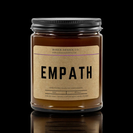 EMPATH Candle - Minimalist Amber glass candle - Danielle and Jason Baker LLC - Danielle Baker's Boutique