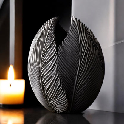 Fleura Essence - Unique Decorative Vase for Home Decor - 3D Print Centerpiece- Used for Faux, Dried and Preserved Flowers & Plants