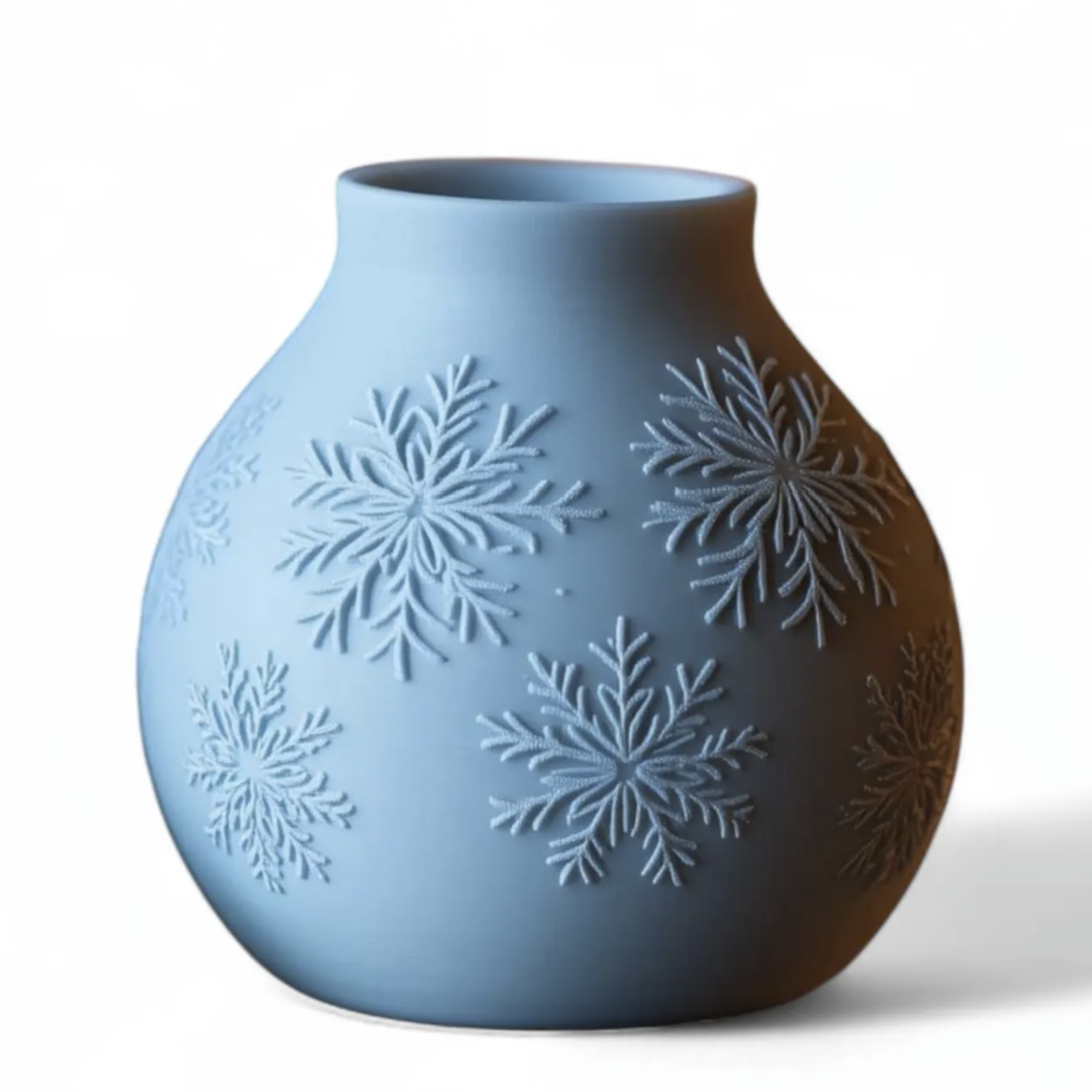 Let it Snow - Unique Decorative Vase for Home Decor - 3D Print Centerpiece- Used for Faux, Dried and Preserved Flowers & Plants - Danielle and Jason Baker LLC - Danielle Baker's Boutique