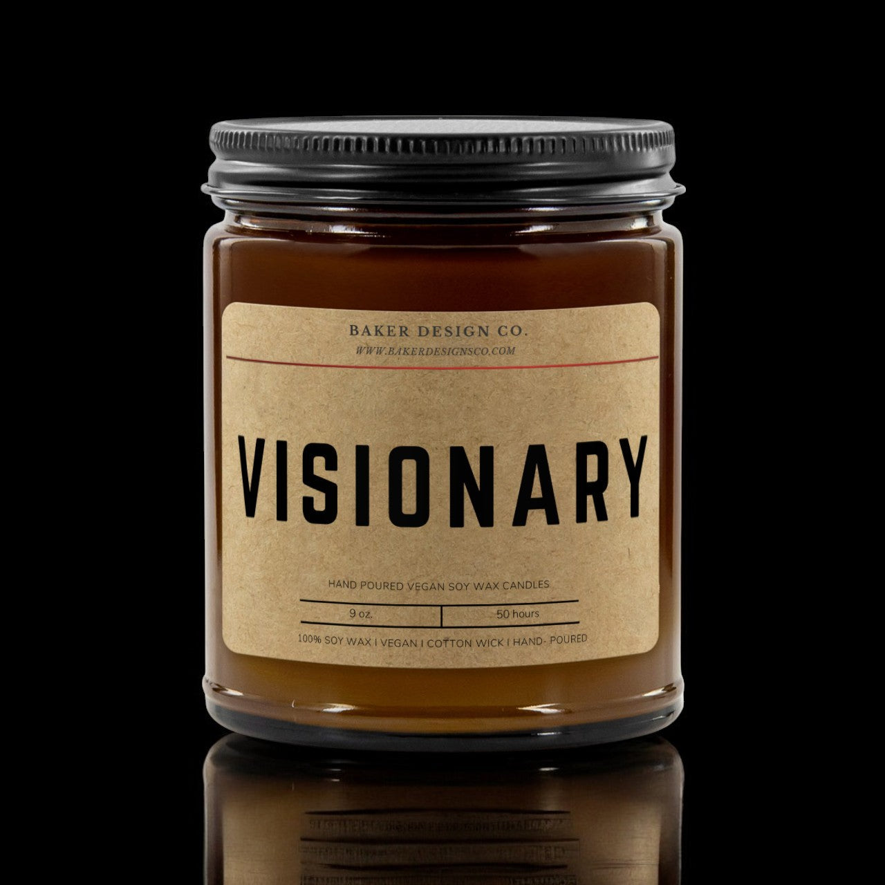 VISIONARY Candle - Minimalist Amber glass candle - Danielle and Jason Baker LLC - Danielle Baker's Boutique