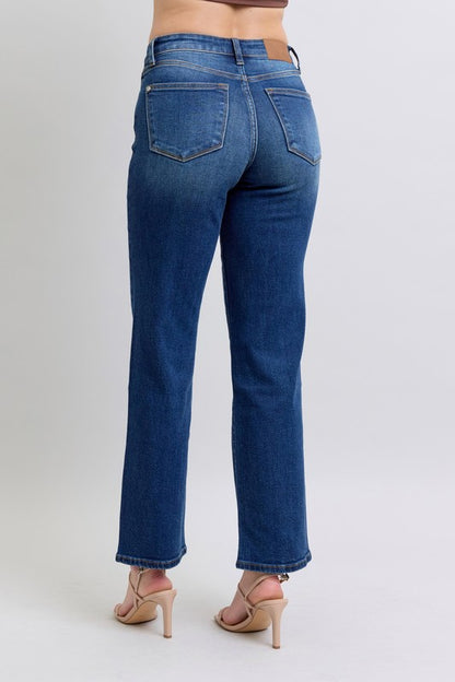 Judy Blue Full Size Side Seam Detail Straight Jeans with Pockets - Danielle and Jason Baker LLC - Danielle Baker's Boutique