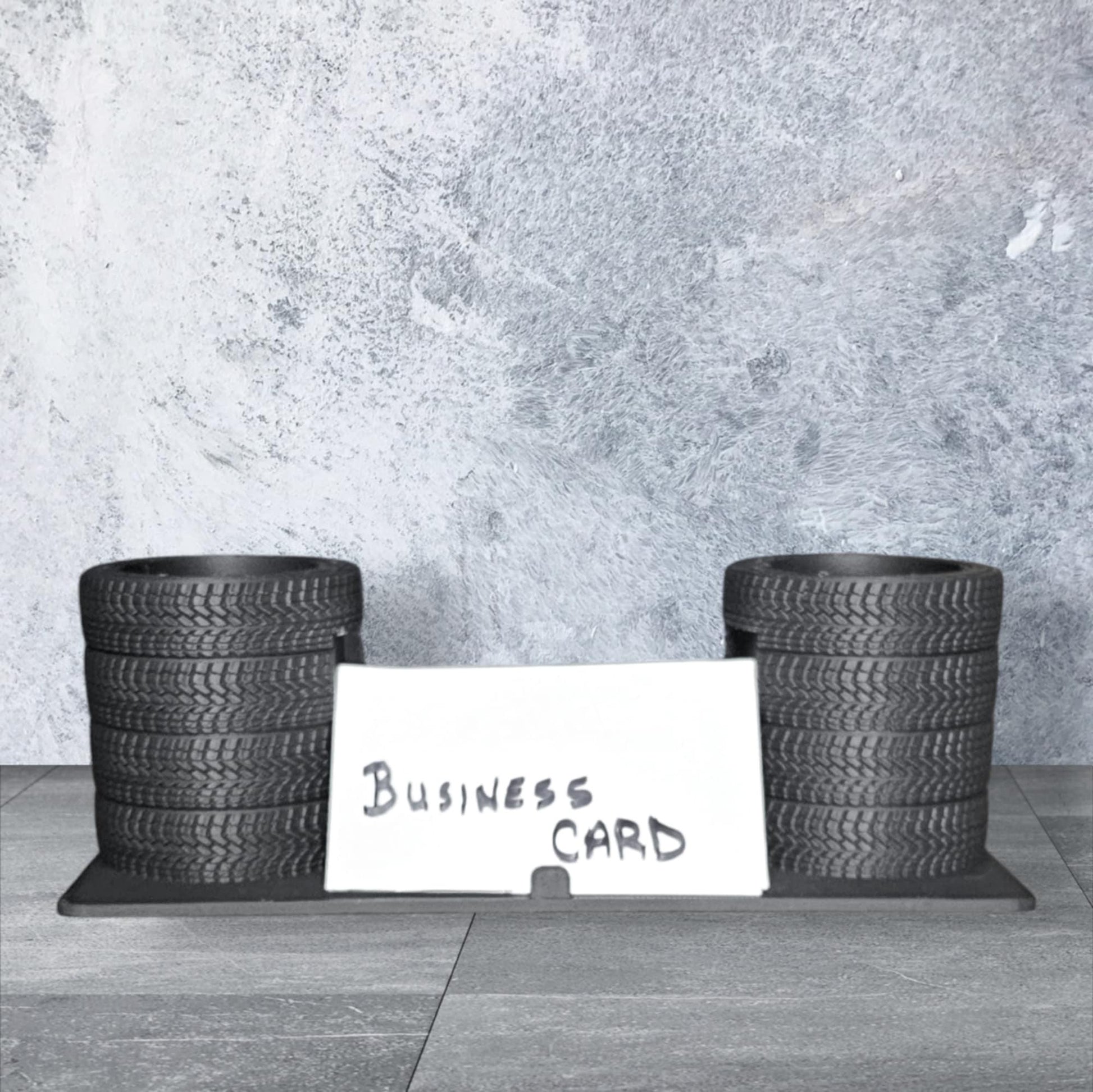 Tire Stack Business Card Holder and Pen Holder| Car Guys | Mechanic | Desk Organizer | Desk Organization | Father's Day Gift | Racing