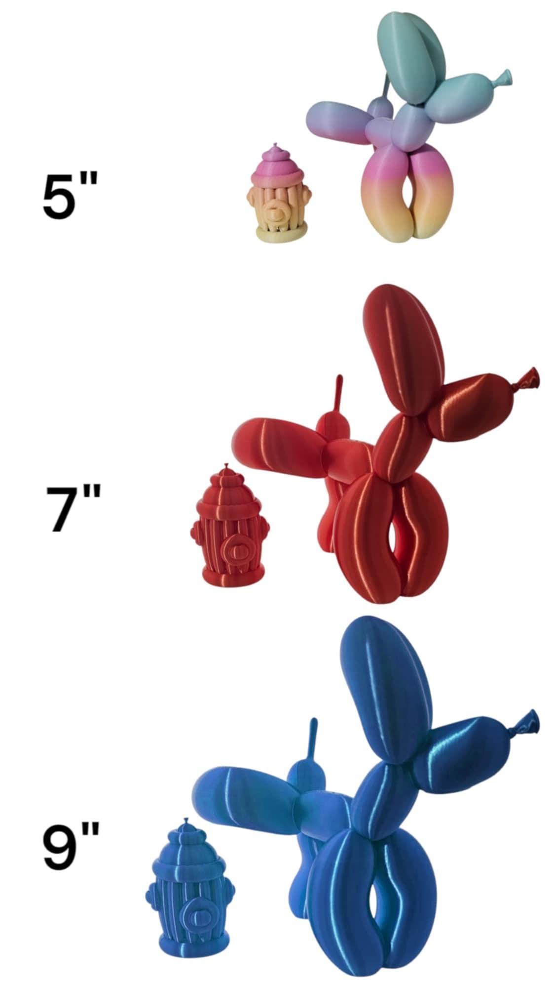 Peeing Balloon Dog Fire Hydrant Funny Figurine Statue Sculpture | The Gift | As seen on TikTok, 3D printed animal, Dog Lover, decor, gag