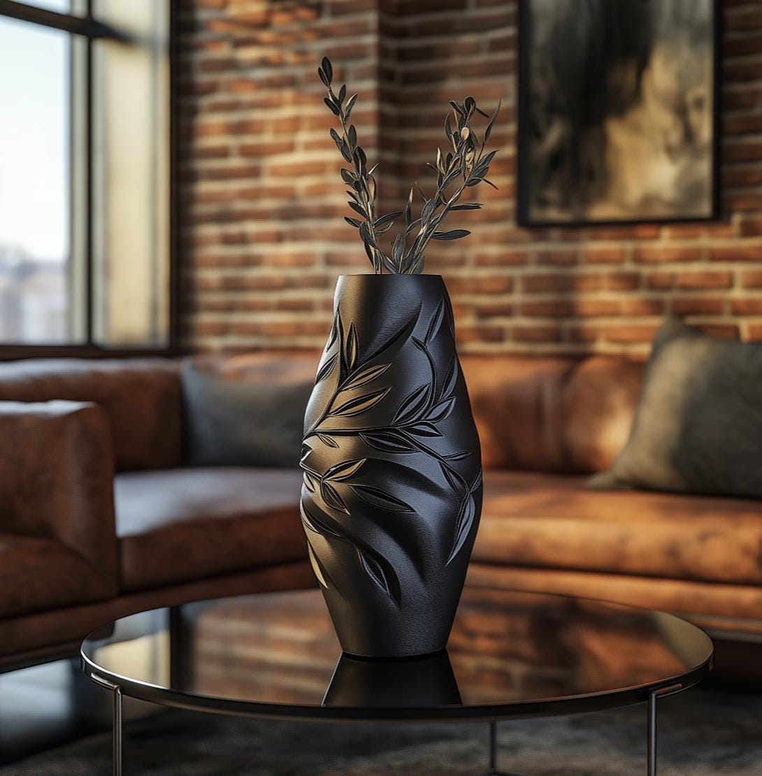 Elysian Branches Vase - Unique Decorative Vase for Home Decor - 3D Print Centerpiece- Used for Faux, Dried and Preserved Flowers & Plants