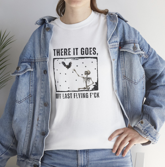 There It Goes, My Last Flying Fck Shirt, Halloween Skeleton, Funny Skeleton Shirt, Vintage Halloween, Halloween Sweatshirt