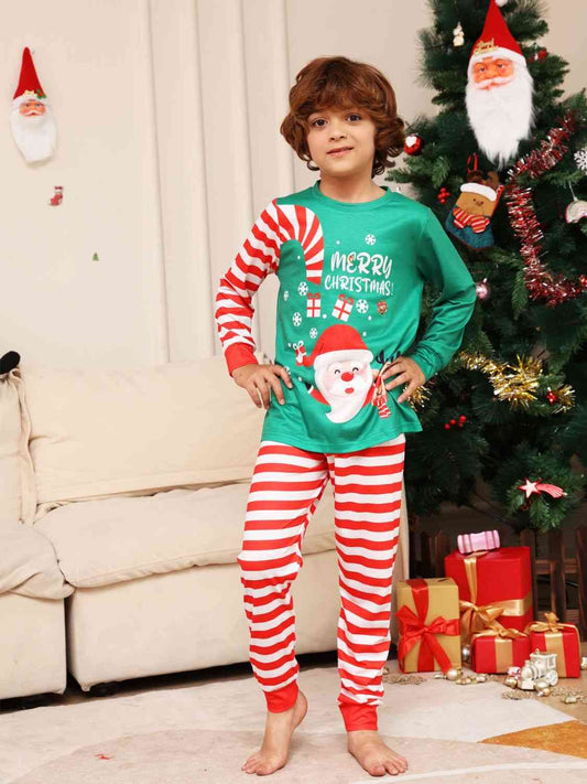MERRY CHRISTMAS Top and Pants Family Pajama Set - Kids