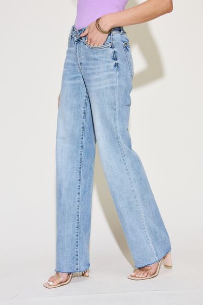 Judy Blue Full Size V Front Waistband Straight Jeans - Danielle and Jason Baker LLC - Danielle Baker's Boutique