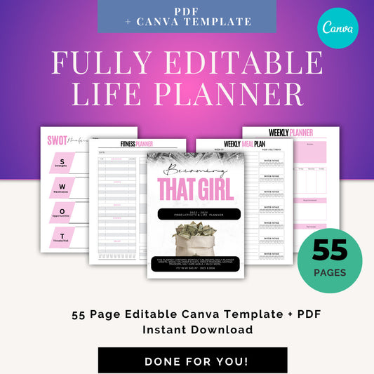 That Girl Printable Planner - Goodnotes Planner