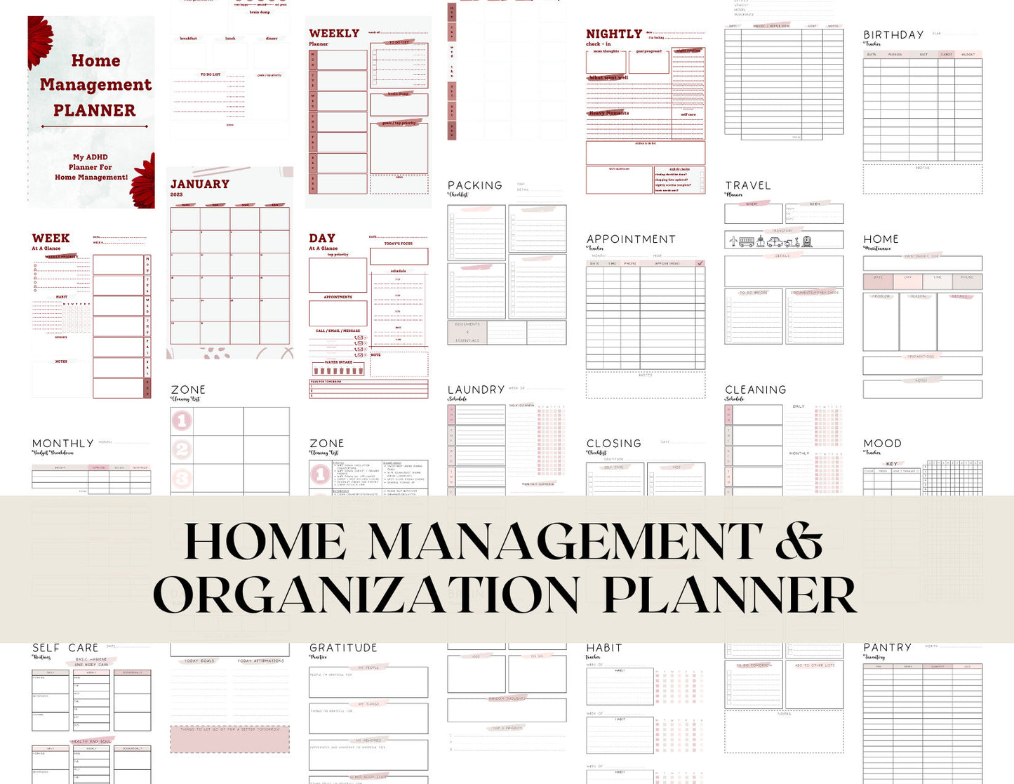 PLR Planner Bundle 10 Planners | Resell Rights Printable | Ready to Sell Templates | Planner Bundle | Edit on Canva Commercial Use