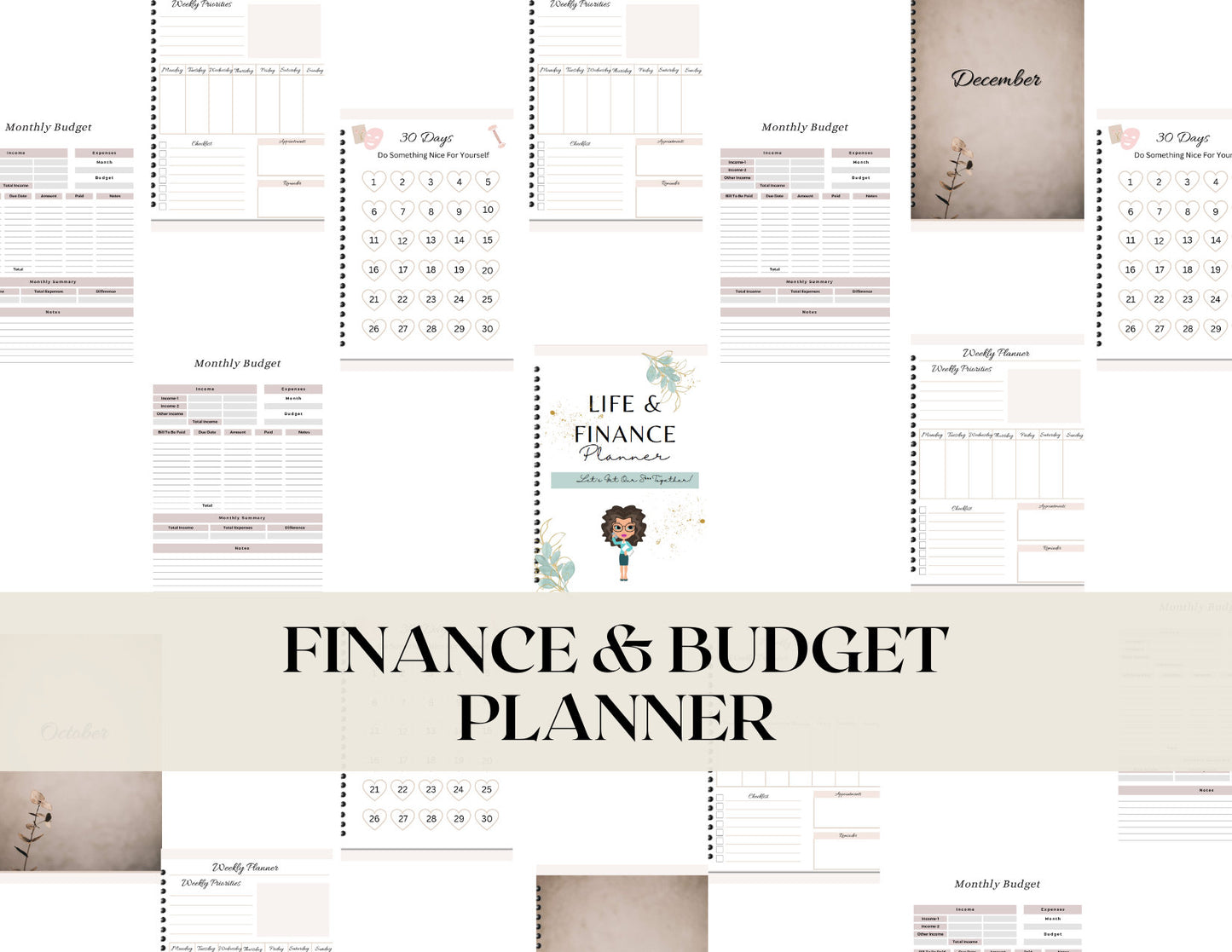 PLR Planner Bundle 10 Planners | Resell Rights Printable | Ready to Sell Templates | Planner Bundle | Edit on Canva Commercial Use