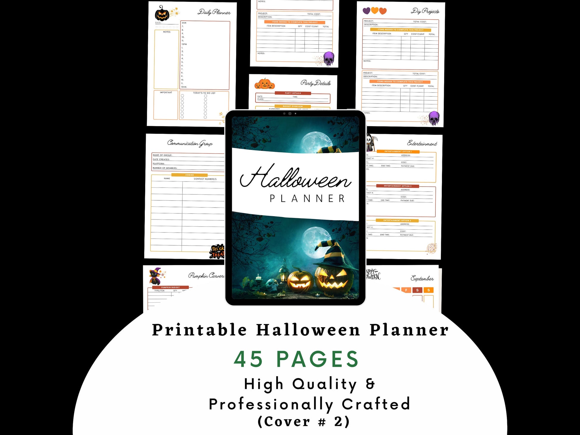 3 NEW PDF Holiday Bundle Planner, Christmas, Halloween and Thanksgiving Planner 175 pages! 100% worth it